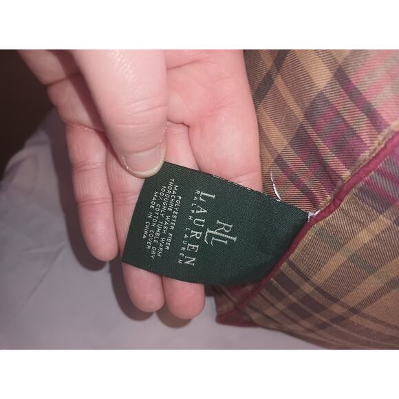 Vtg Ralph Lauren Green Label Plaid Triangle Decorative Country lot of 2 pillows - Picture 5 of 8